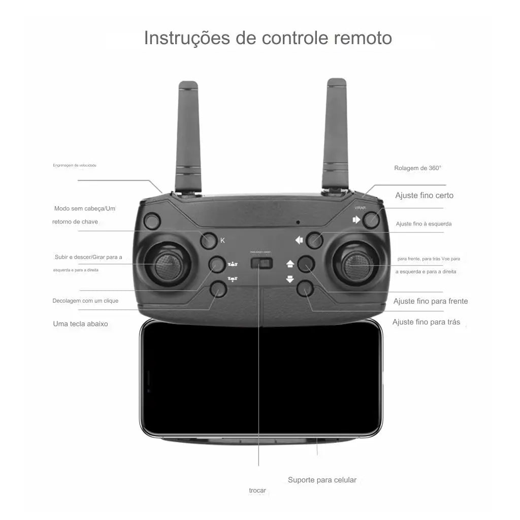 Drone profissional com câmera 4K K3 Pro Estabilidade 360