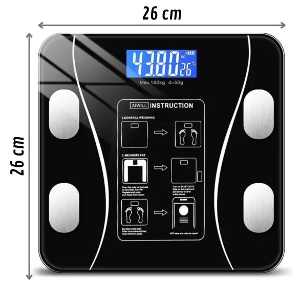 Balança Corporal de Bioimpedância Profissional Bluetooth