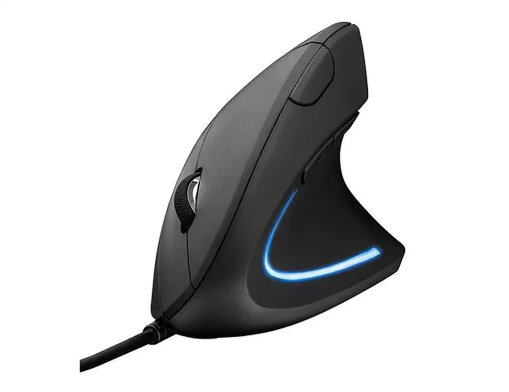 Mouse Vertical Ergonômico Led com 6 Botões Usb Com Fio