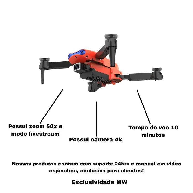 Drone profissional com câmera 4K K3 Pro Estabilidade 360