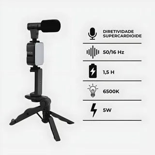 Kit De Gravação de Vídeos e Fotos 4 Em 1 para Celular MTG-2222