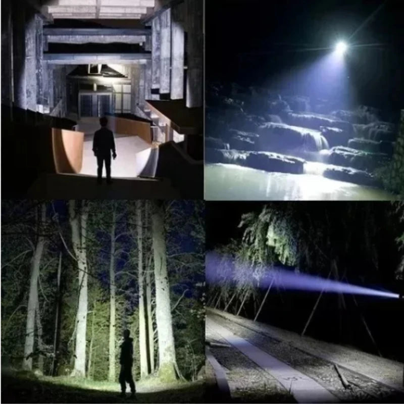 Lanterna Portátil Led Potente 5 em 1-Ultra Brilhante de Longo Alcance-Recarregável USB