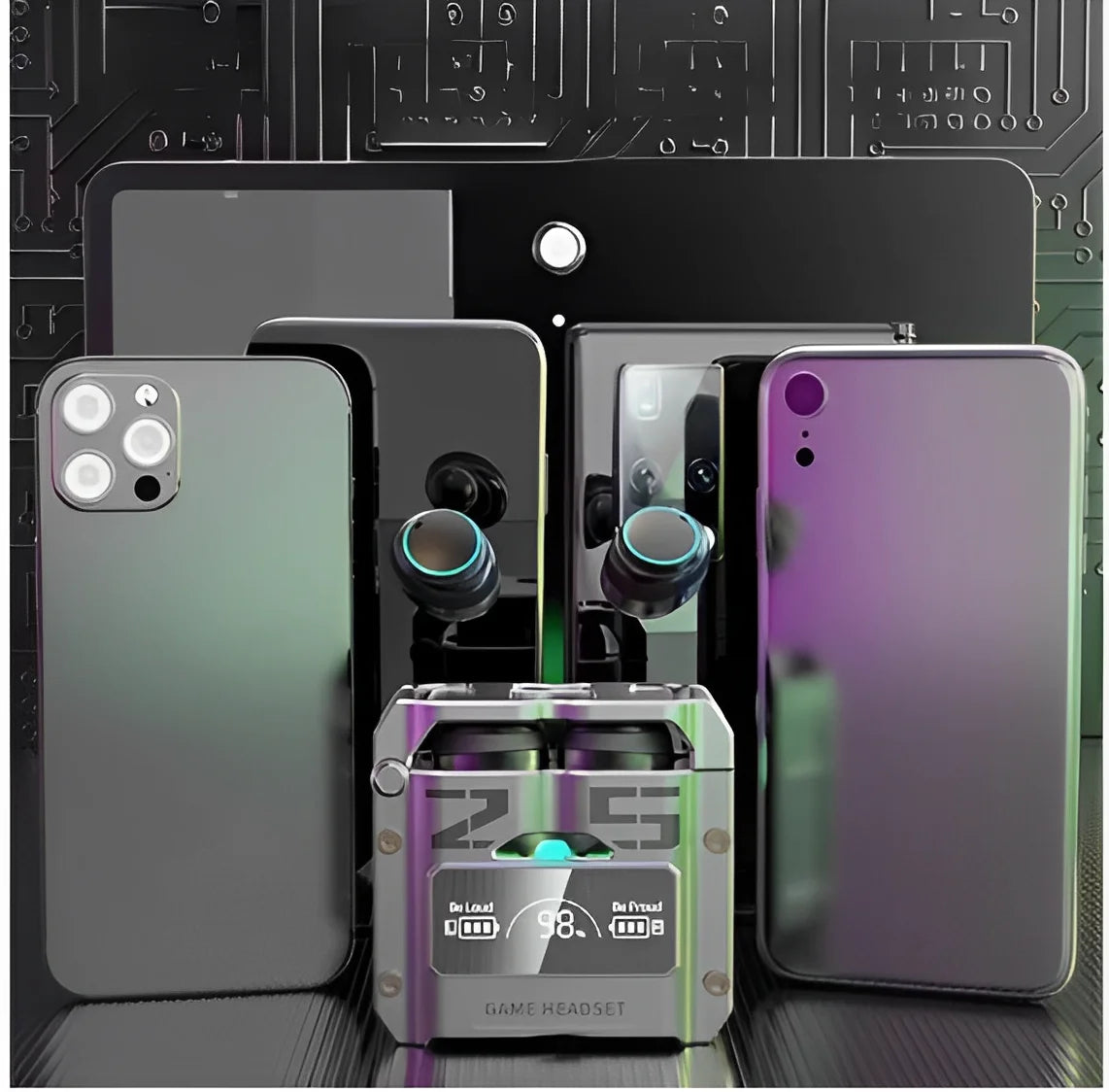 Fone De Ouvido Sem Fio Bluetooth M25 TWS Com Controle De Toque e Redução De Ruído com Microfone