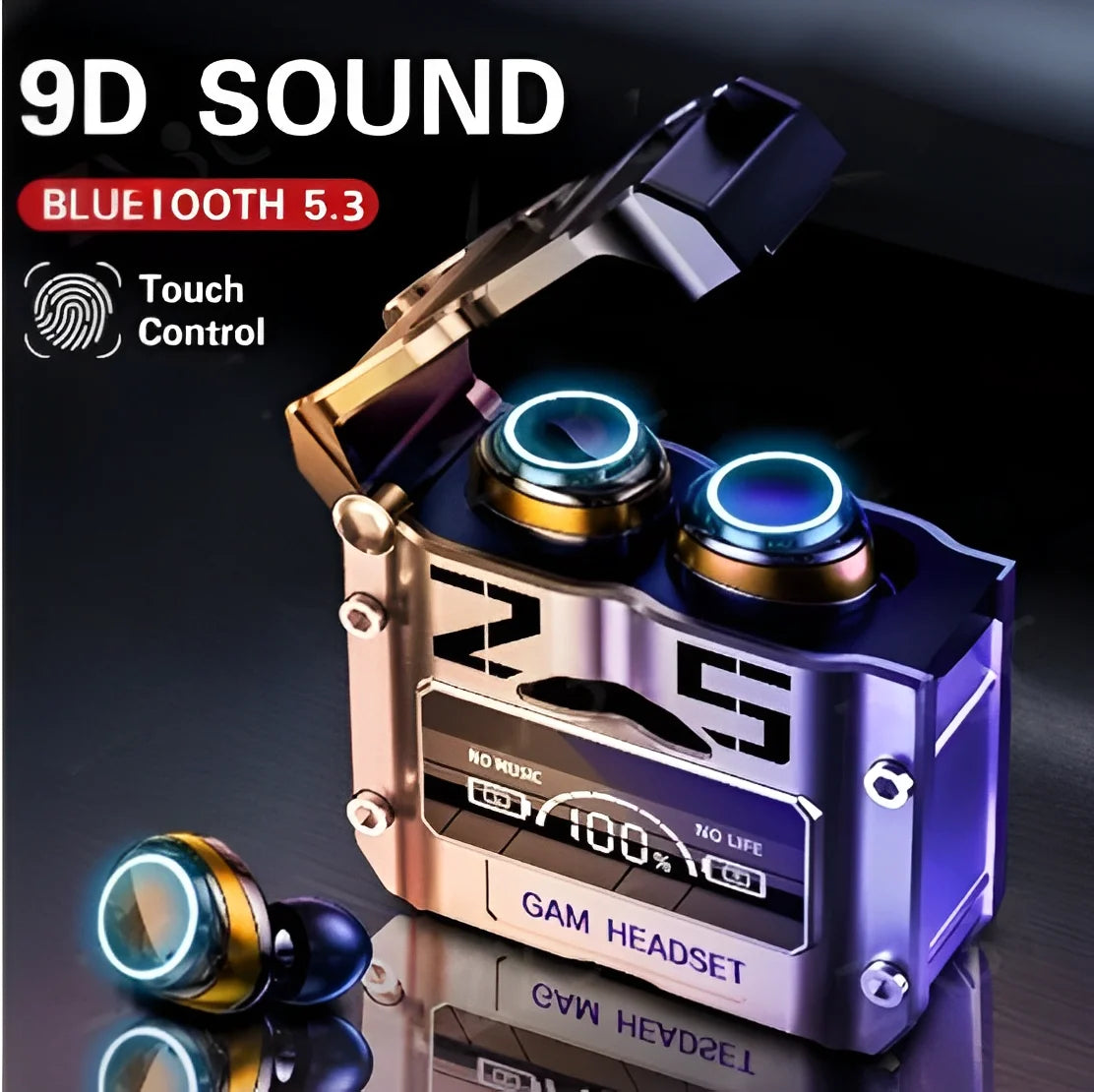 Fone De Ouvido Sem Fio Bluetooth M25 TWS Com Controle De Toque e Redução De Ruído com Microfone