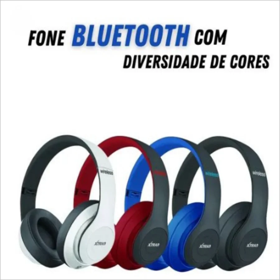 Super Fone De Ouvido Sem Fio com Microfone Xtrad Bluetooth