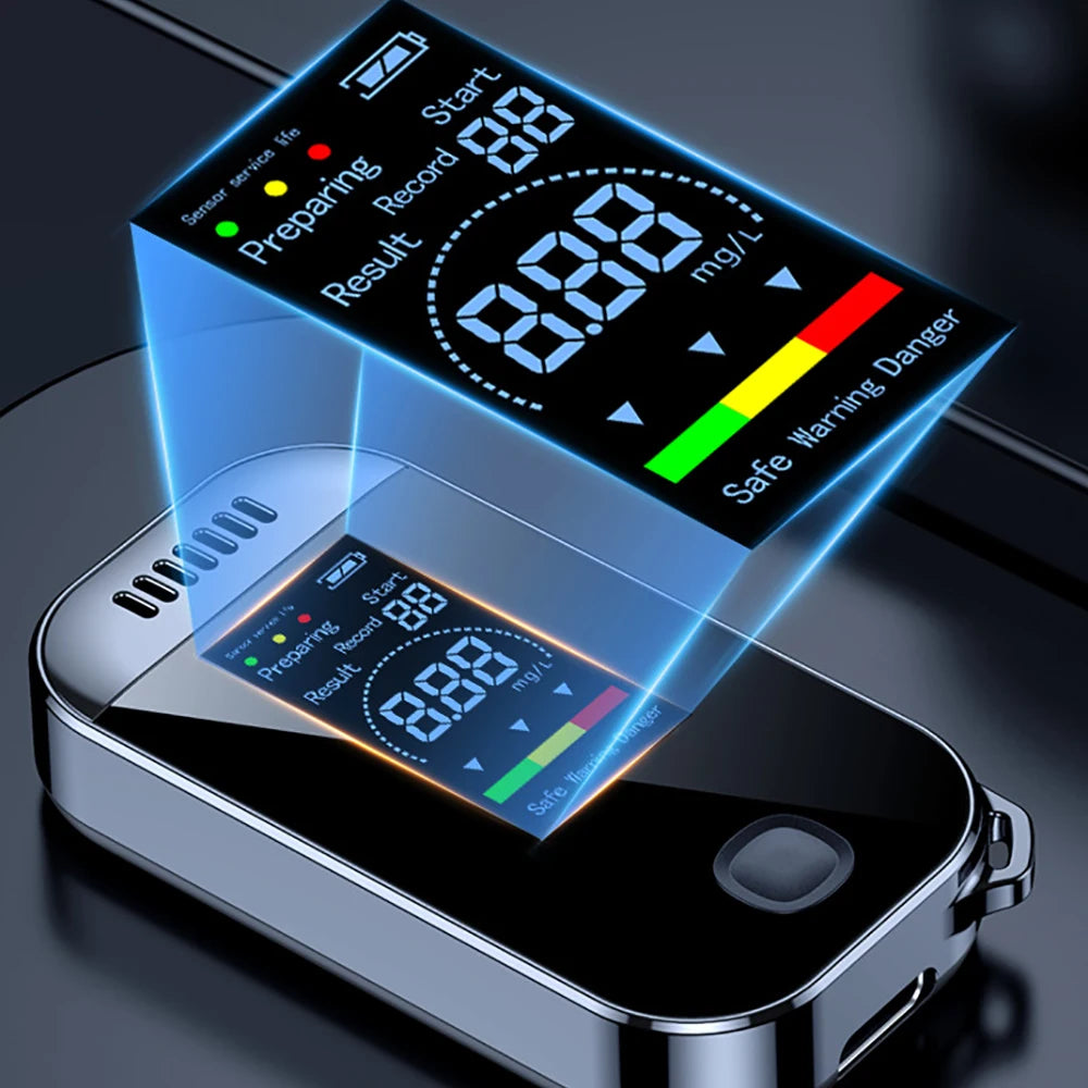 Mini detector de álcool - "Bafômetro" portátil