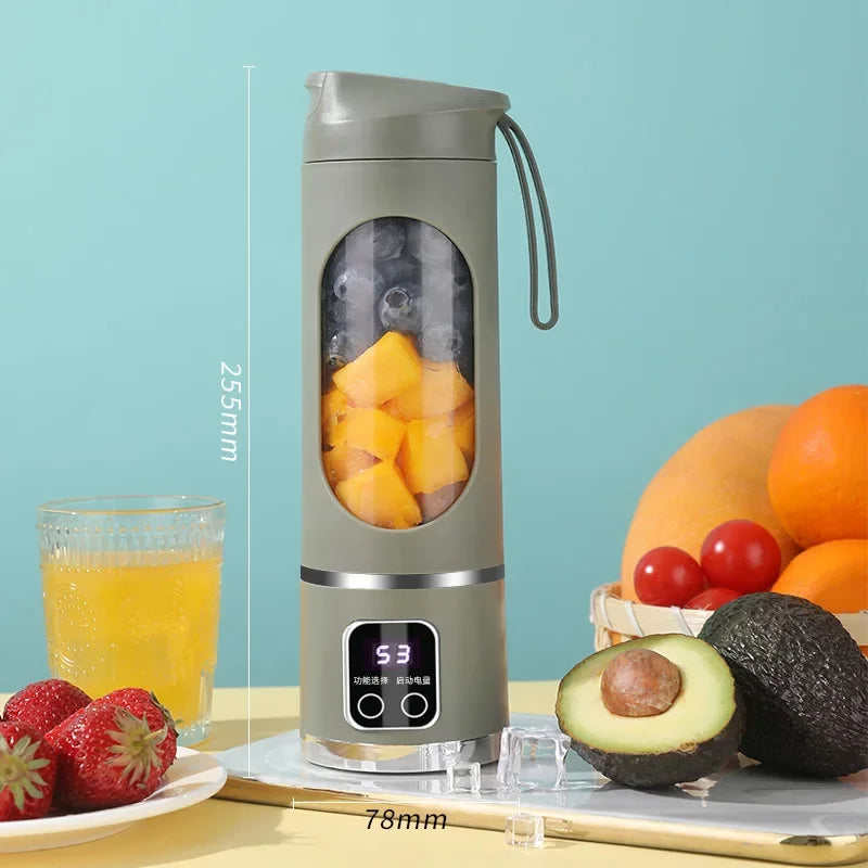 Liquidificador Portátil com 3 velocidades, 450 ml e Visor Digital