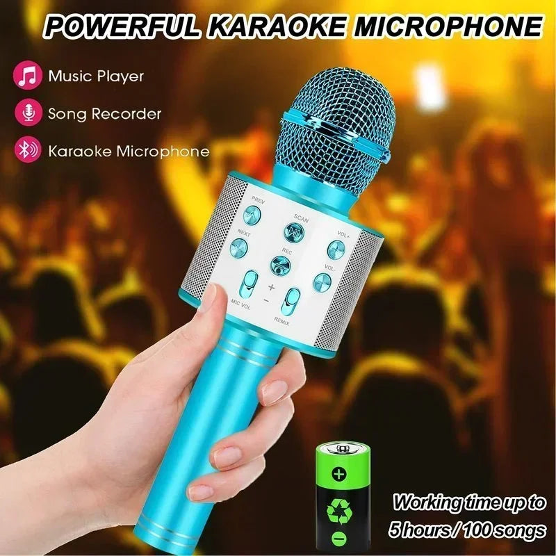 Microfone de karaokê portátil