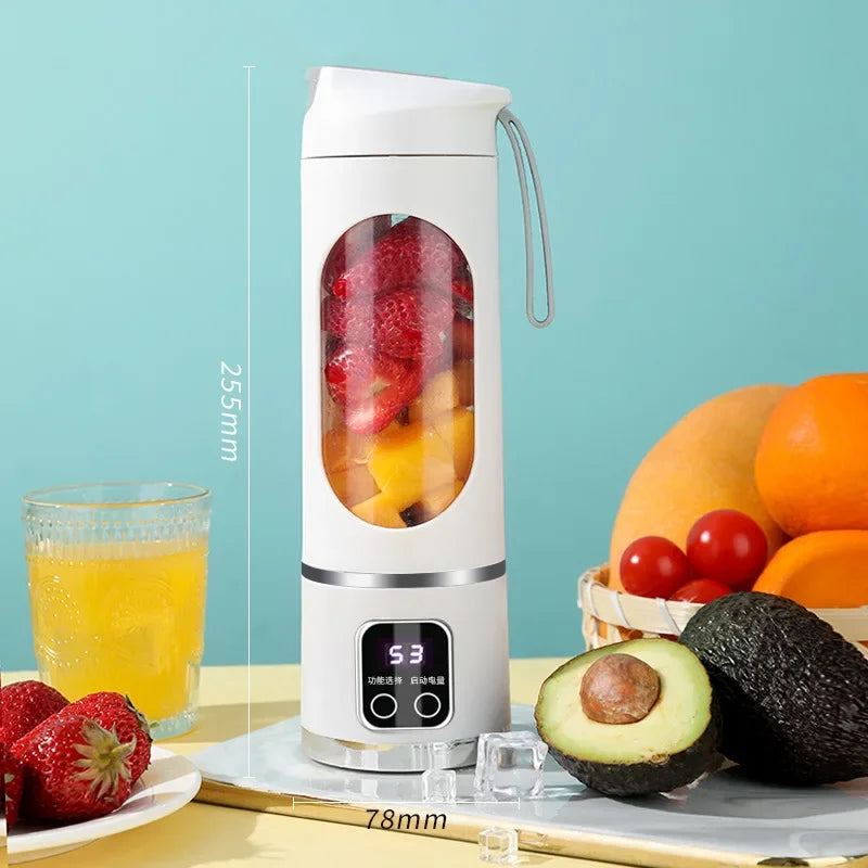 Liquidificador Portátil com 3 velocidades, 450 ml e Visor Digital