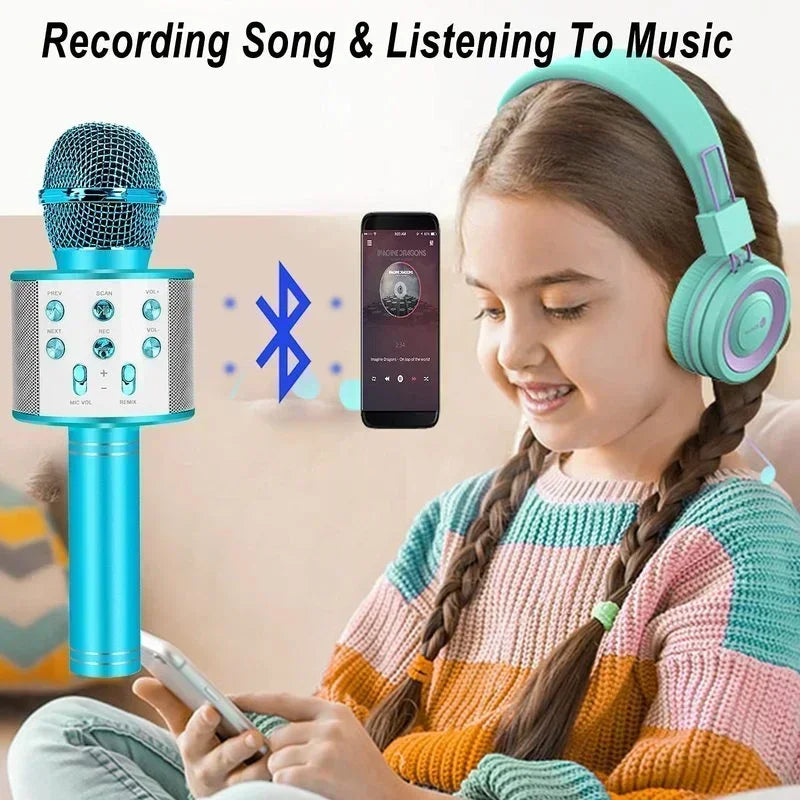 Microfone de karaokê portátil