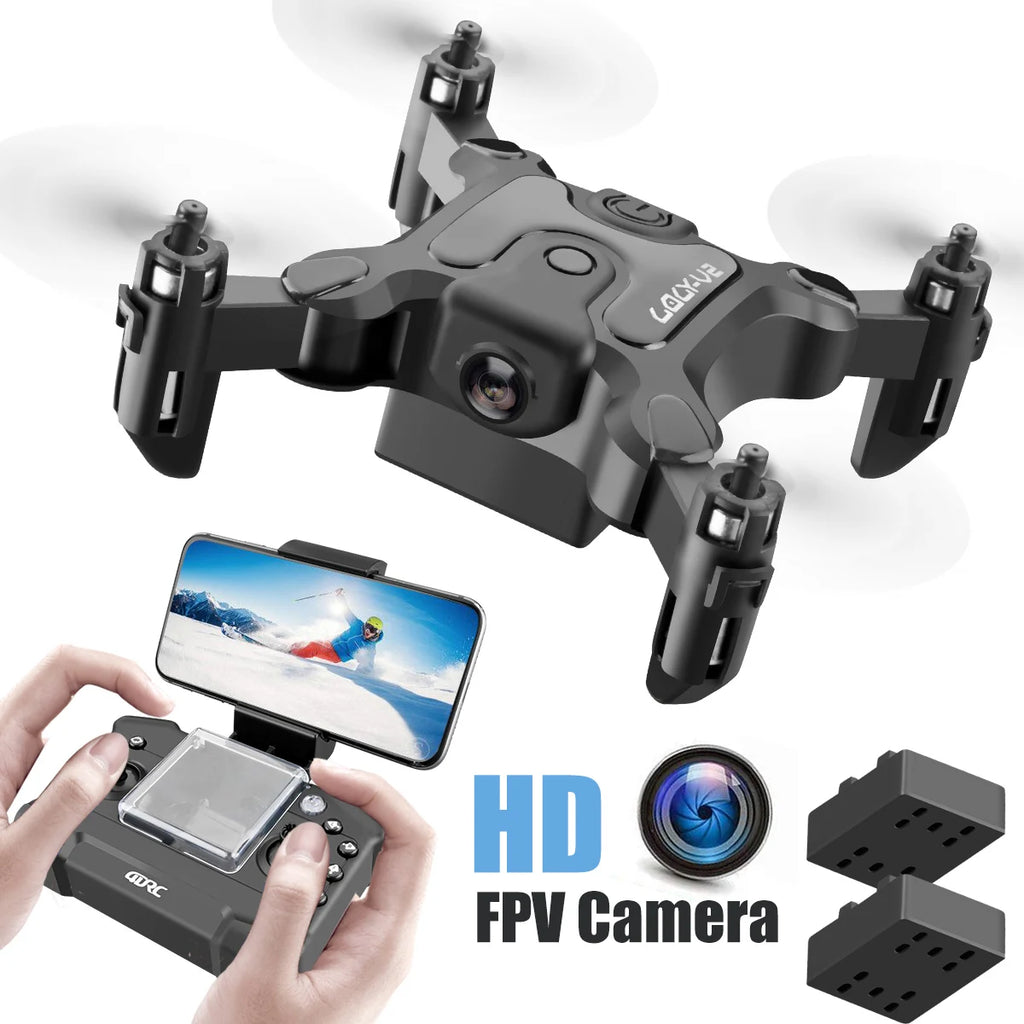 Mini Drone 4DRC V2 com câmera HD WiFi FPV, quadricóptero dobrável