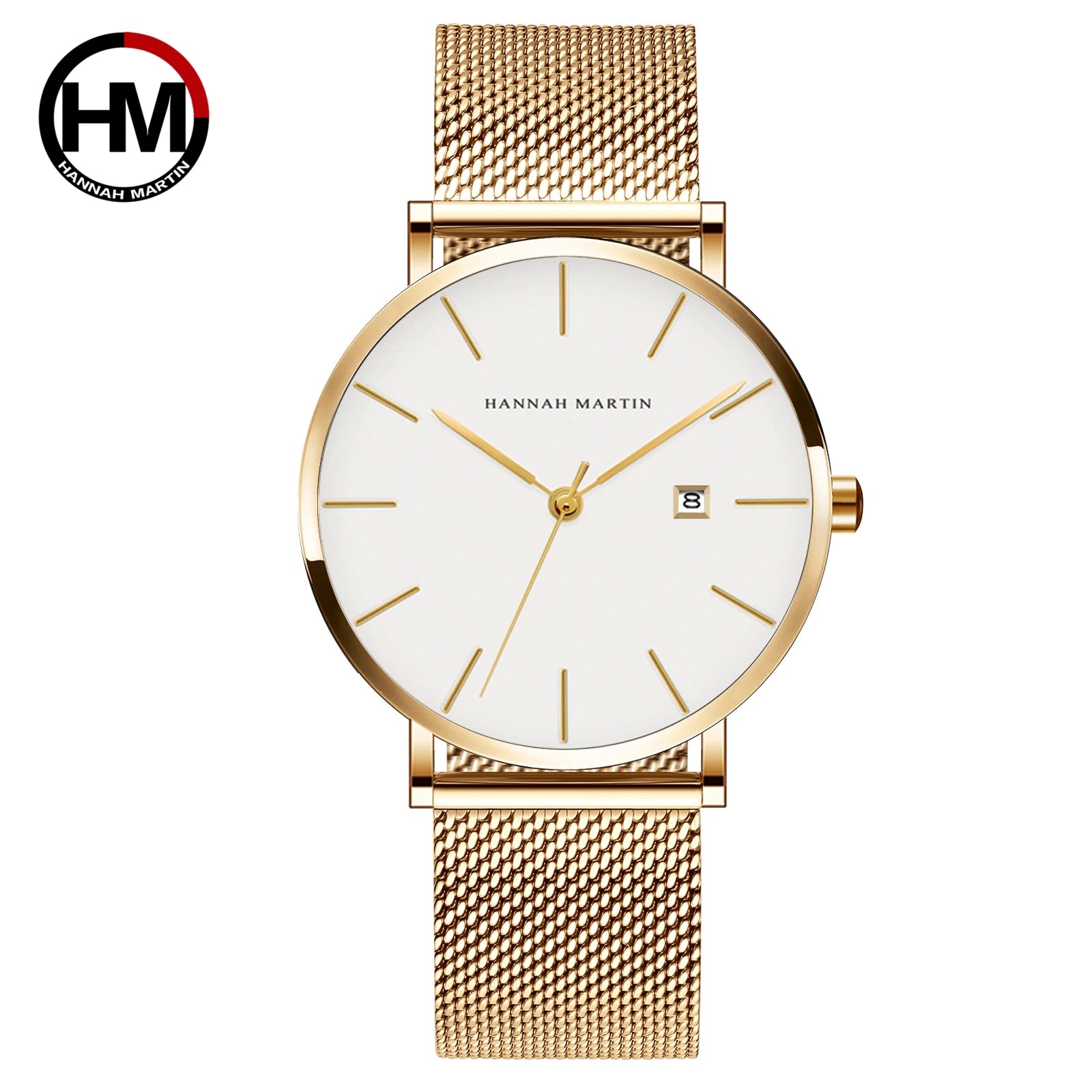 Relógio de pulso masculino clássico Bauhaus, à prova d'água, aço inoxidável, moderno, calendário empresarial, ultrafino