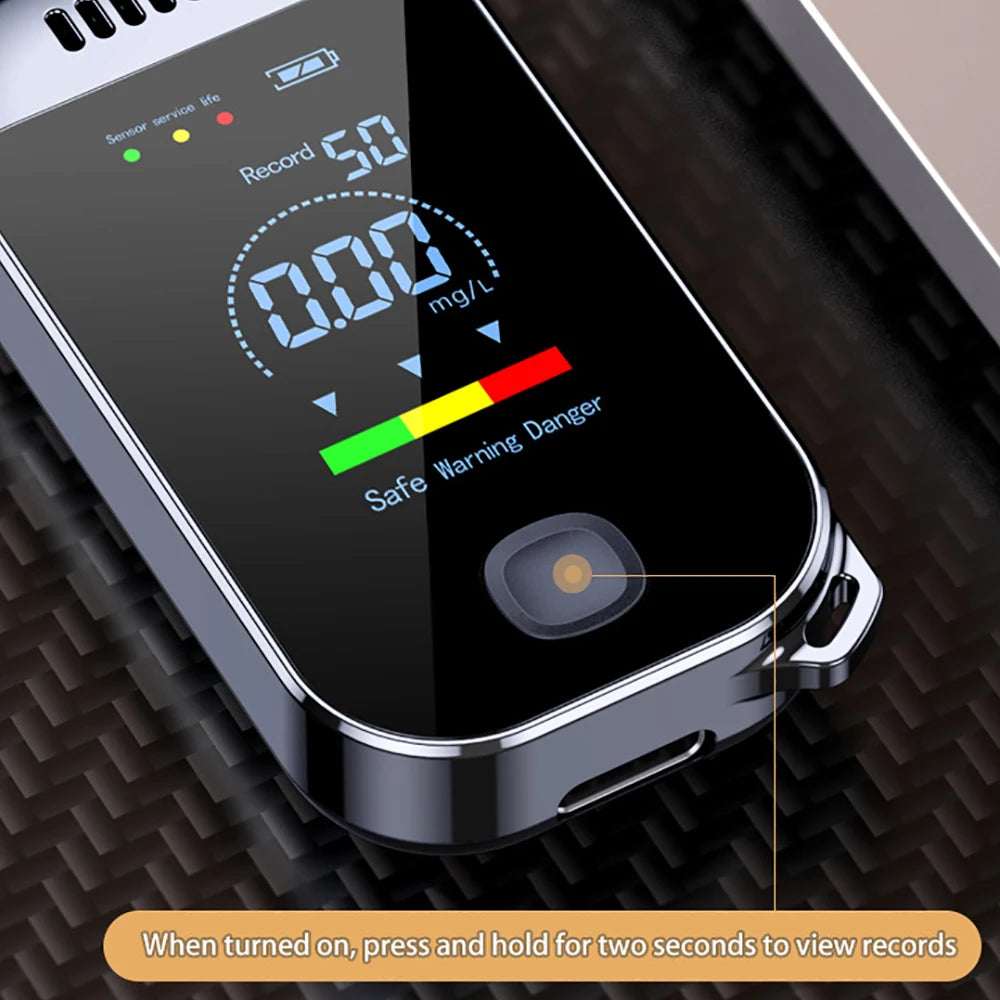 Mini detector de álcool - "Bafômetro" portátil