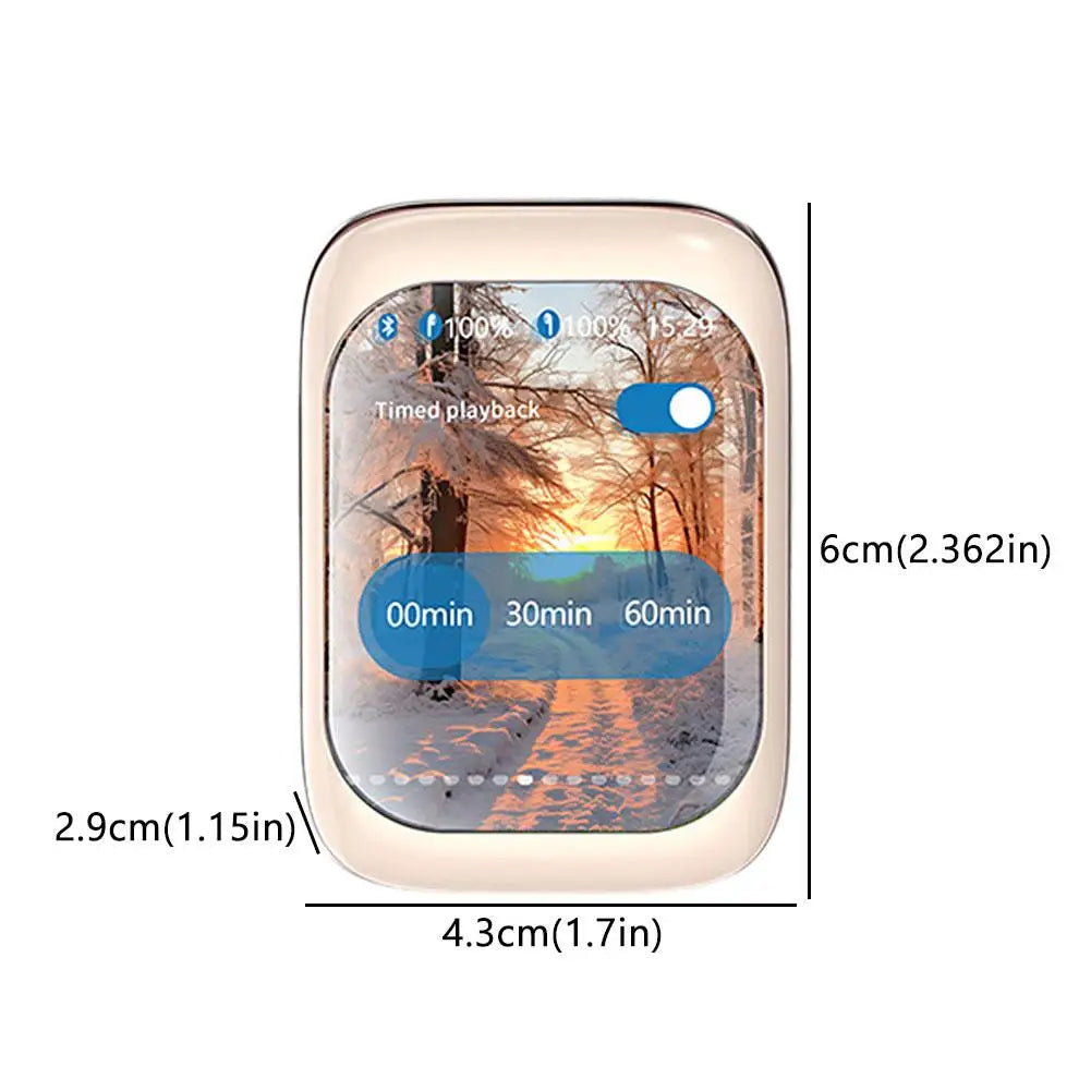 Fones de ouvido Bluetooth com tela LCD deslizante Touchscreen
