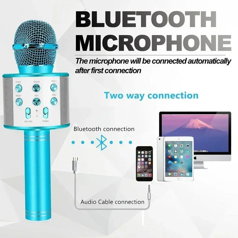 Microfone de karaokê portátil