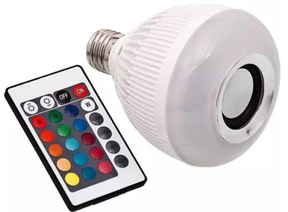 Lâmpada Bluetooth com Led RGB e Musica 12W + Controle Remoto
